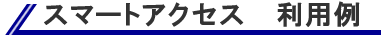 スマートアクセス　利用ケース